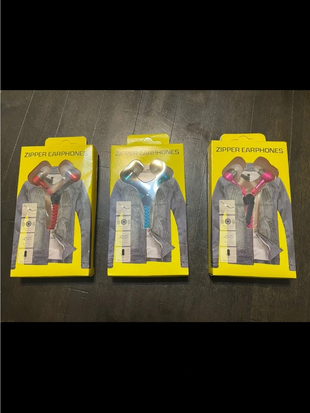 Zipper Earphones - (Set of 3)